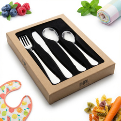 SZTUĆCE DLA DZIECI STAL ŁYŻECZKA WIDELEC NÓŻ ŁYŻKA