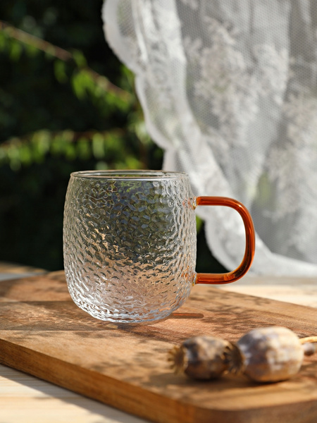 Żaroodporny szklany ZESTAW JACK zaparzacz + 2 szklanki BURSZTYN