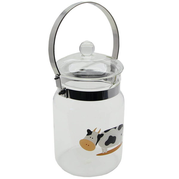 DZBANEK NA MLEKO MLECZNIK 1L SZKLANA KANKA KRÓWKA