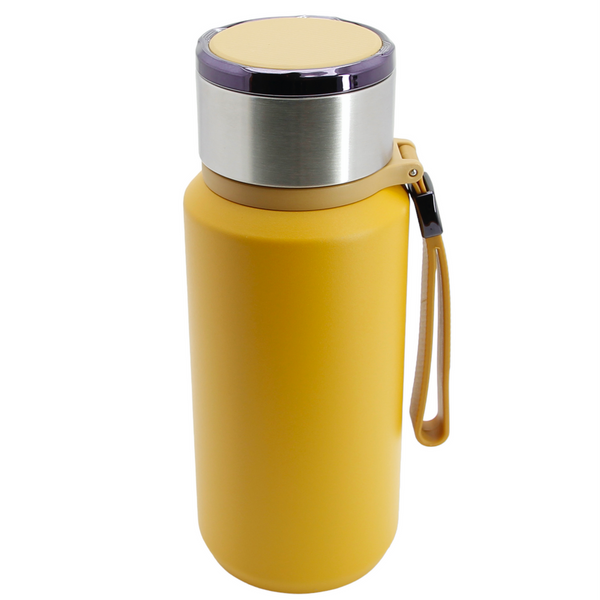 TERMOS KUBEK TERMICZNY PODRÓŻNY STALOWY 650 ml DO KAWY HERBATY WODY +SITKO