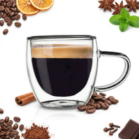 SZKLANKA TERMICZNA KUBEK Z PODWÓJNĄ ŚCIANKĄ DO KAWY LATTE HERBATY 250 ML