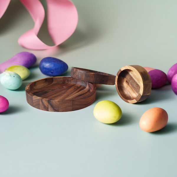 TALERZ PATERA Z DRRZEWA AKACJI DO SERWOWANIA PODAWANIA DAŃ TACA 20 x 3 cm