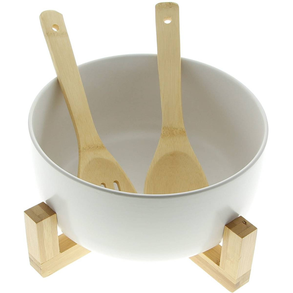 MISKA PÓŁMISEK PORCELANOWA SALATERKA BAMBUS