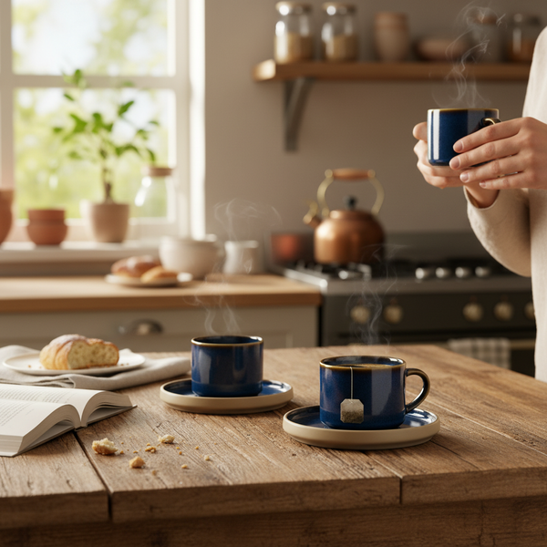 FILIŻANKI ZESTAW KAWOWY ZE SPODKAMI DO KAWY HERBATY 200 ml GRANAT Ø 8,5 CM