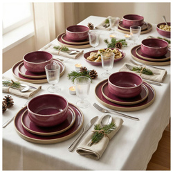 SERWIS OBIADOWY KOMPLET TALERZY 18EL. ZASTAWA OBIADOWA ZESTAW NA 6 OSÓB