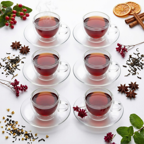 FILIŻANKI TERMICZNE 250ml DO HERBATY KAWY 6 SZTUK