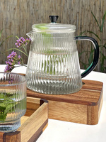 Żaroodporny szklany ZESTAW JUSTINE zaparzacz + 2 szklanki ZIELONY