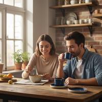 FILIŻANKI ZESTAW KAWOWY ZE SPODKAMI DO KAWY HERBATY 200 ml GRANAT Ø 8,5 CM