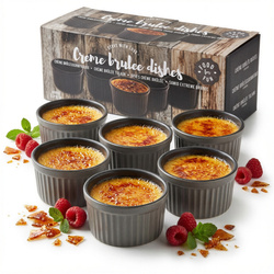 FOREMKI 6x MISECZKI DO MUFFINEK CREME BRULLE PORCELANA