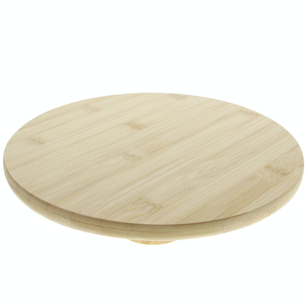 PATERA TALERZ NA CIASTO PRZEKĄSKI OWOCE 20 cm BAMBUSOWA DREWNIANA NA NODZE