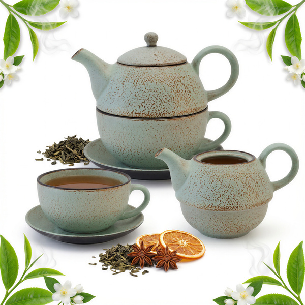 ZAPARZACZ 0.4L FILIŻANKA ŻELIWNA IMBRYK Z SITKIEM DO PARZENIA HERBATY ZIÓŁ