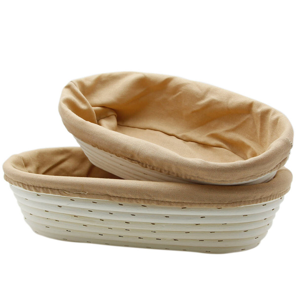 KOSZYK RATTAN FORMA DO CHLEBA 28 CM Z POKROWCEM WYRASTANIE GAROWANIE CIASTA