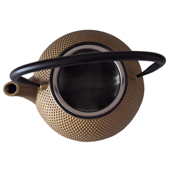 CZAJNIK IMBRYK ŻELIWNY 0,8L ZAPARZACZ SITKO DO HERBATY +2 CZARKI +PODKŁADKA