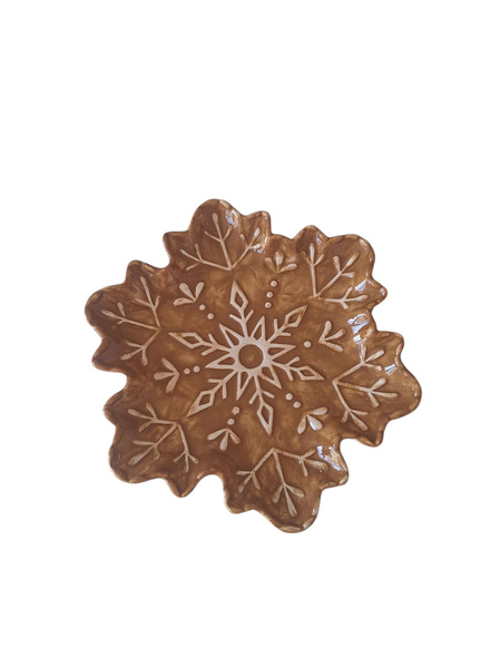 PATERA TALERZ ŚWIĄTECZNY DO PIERNIKÓW I SERWOWANIA DAŃ 21×16 CM CERAMIKA