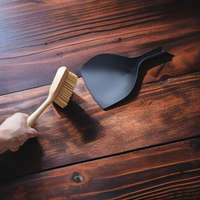 MIOTEŁKA SZUFELKA ZE ZMIOTKĄ EKO Z DREWNA DO SPRZĄTANIA KURZU ŚMIECI