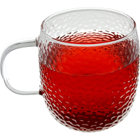 SZKLANKA KUBEK SZKLANA DO KAWY I HERBATY 333 ml 8.9 cm PRZEZROCZYSTY