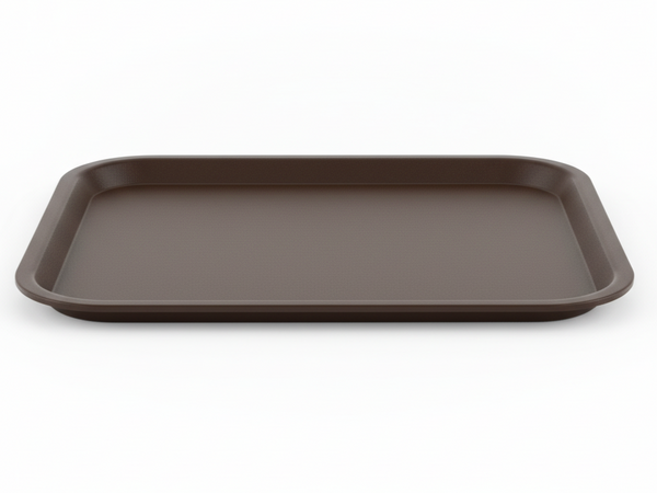 TACA KUCHENNA KELNERSKA ANTYPOŚLIZGOWA BRĄZOWA PROSTOKĄTNA 45,5×35,5×2 cm