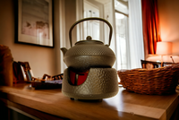 PODGRZEWACZ ŻELIWNY DUŻY POD CZAJNIK GARNEK ZAPARZACZ NA ŚWIECZKI TEALIGHT