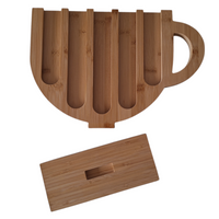 STOJAK NA 24 KAPSUŁKI DO KAWY NESPRESSO BAMBUSOWY STOJACZEK 5 RZĘDÓW