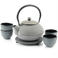 CZAJNIK ŻELIWNY 1,5L ZAPARZACZ DO HERBATY 4 CZARKI ZESTAW 5 ele NA PREZENT