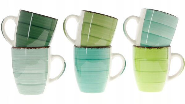 KUBKI CERAMICZNE KUBEK DO KAWY HERBATY ZESTAW 6