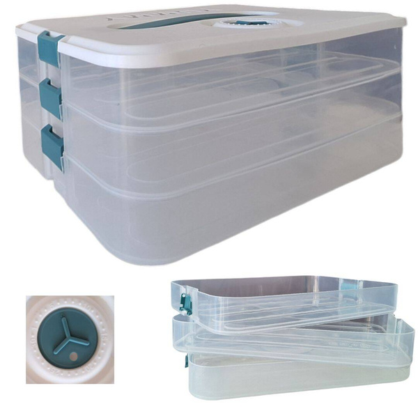 POJEMNIKI ORGANIZER PUDEŁKO POZIOMOWE DO PIEROGÓW +2 WYKRAWACZE PIEROŻNICE