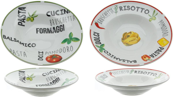 TALERZE DO MAKARONU x2 TALERZ GŁĘBOKIE DUŻE 27.5cm