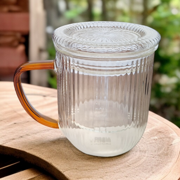 SZKLANKA KUBEK TERMICZNY 0,4L ZAPARZACZ SZKLANY DO PARZENIA HERBATY I ZIÓŁ