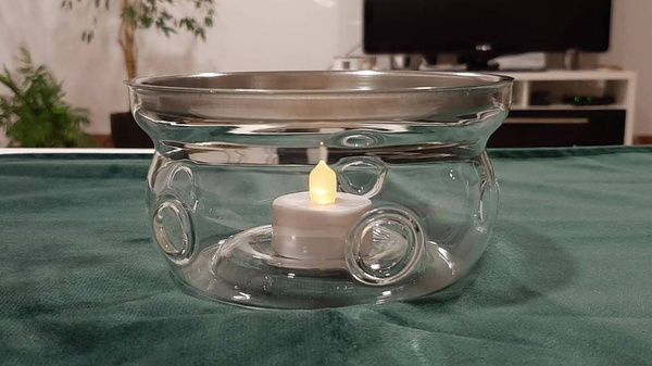 PODGRZEWACZ SZKLANY POD DZBANEK NA ŚWIECZKI