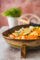 PÓLMISEK PATERA Z DREWNIANĄ POSTAWKĄ CERAMIKA DUŻY UNIKALNY WYGLĄD