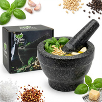 MOŹDZIERZ KUCHENNY Z TŁUCZKIEM KAMIENNY MARMUR