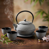 CZAJNIK ŻELIWNY 1,5L ZAPARZACZ DO HERBATY 4 CZARKI ZESTAW 5 ele NA PREZENT