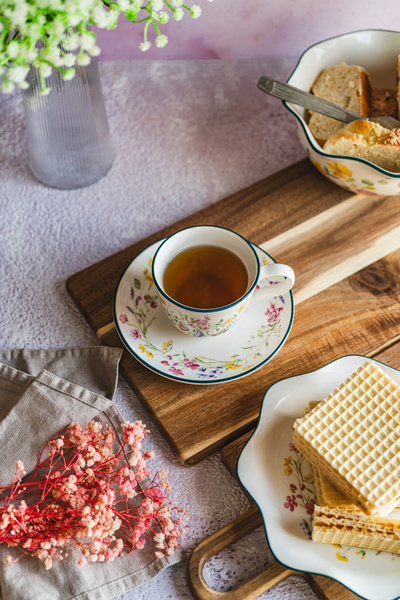 Filiżanka ze spodkiem PANI KWIATEK ceramiczna 250ml