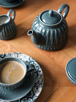 Ceramiczna filiżanka ze spodkiem linia MOSAIQUE OLIVE 250ml