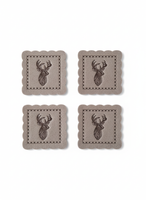 PODKŁADKA POD KUBEK SZKLANKĘ FILCOWA PODSTAWKA ZESTAW 4 BEŻOWE 10×10 CM