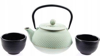 ZAPARZACZ IMBRYK 0,8L ŻELIWNY 2x CZARKI DO HERBATY