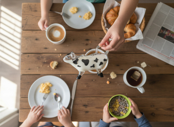 MLECZNIK DZBANEK SZKLANY KROWA DO MLEKA ŚMIETANKI SOSU KRÓWKA 120 ML