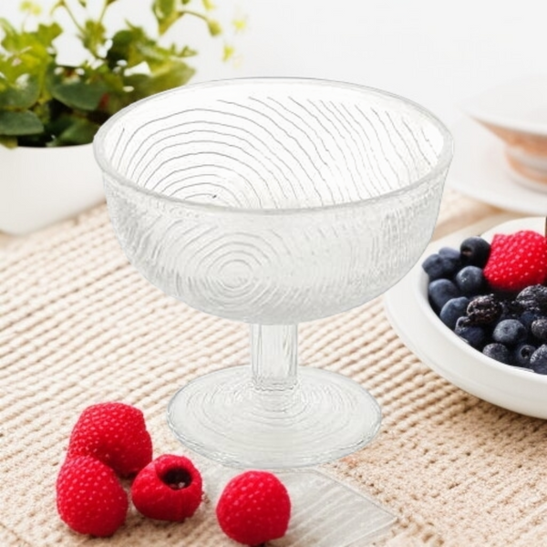 PUCHAREK 300ML SZKLANY NA LODY DESER SALATERKA DO DESERÓW glass CRYSTAL