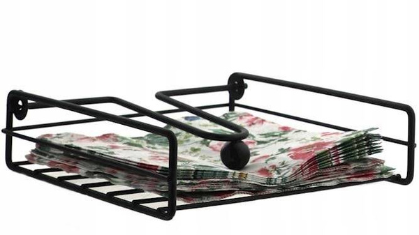 SERWETNIK STOAJK NA SERWETKI CHUSTECZKI METALOWY