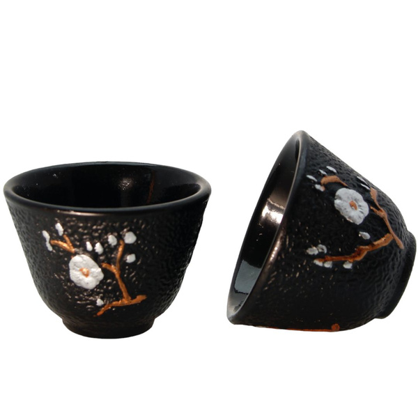 CZARKI ŻELIWNE 2 SZT ZESTAW ŻELIWNY DO HERBATY FILIŻANKI 60 ml