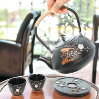 CZAJNIK IMBRYK ŻELIWNY 1,2L ZAPARZACZ SITKO DO HERBATY +2 CZARKI PODKŁADKA