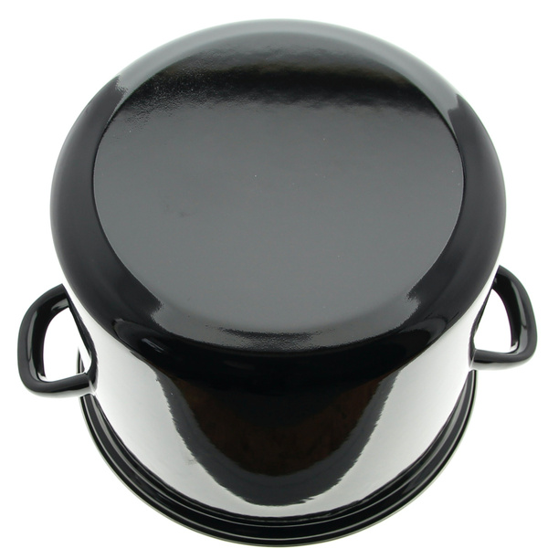GARNEK EMALIOWANY CZARNA EMALIA 24CM 8L BIGOS