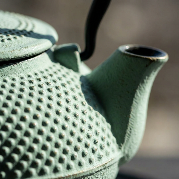 CZAJNIK IMBRYK ŻELIWNY 1,5L ZESTAW 5 SZT. MIĘTOWY Ø 18 CM DO HERBATY