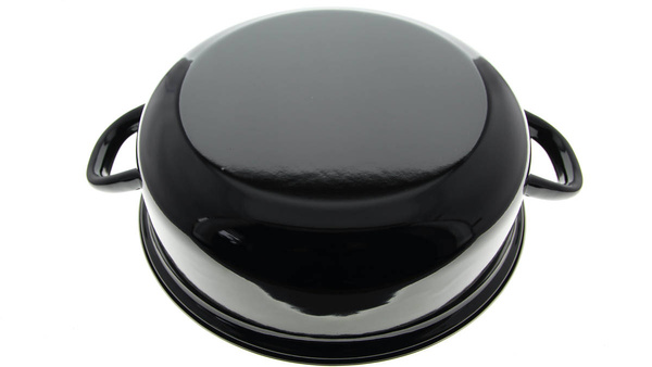 GARNEK EMALIOWANY CZARNA EMALIA 28CM 4.5L BIGOS