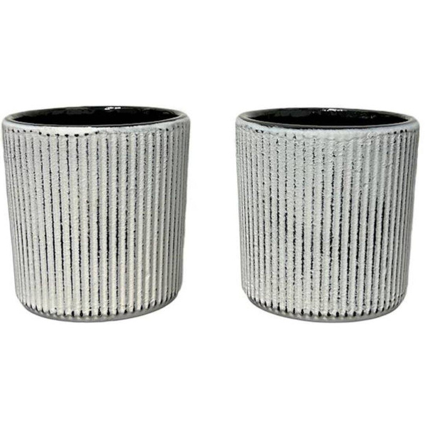 CZARKI BIAŁE ŻELIWNE FILIŻANKI 2 SZT ZESTAW ŻELIWNY DO HERBATY I ZIÓŁ 100ml