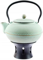 ŻELIWNY CZAJNIK 1,5L ZESTAW 4x CZARKI PODGRZEWACZ