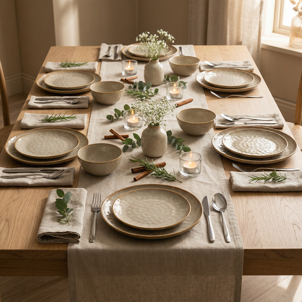 SERWIS OBIADOWY KOMPLET TALERZY 18EL. ZASTAWA OBIADOWA ZESTAW NA 6 OSÓB