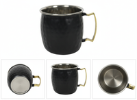 KUBEK STAL NIERDZEWNA 475 ML CZARNA POWŁOKA