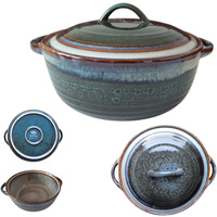 GARNEK 2L WAZA DO ZUPY NACZYNIE ŻAROODPORNE Z POKRYWKĄ DO CHLEBA 23 cm