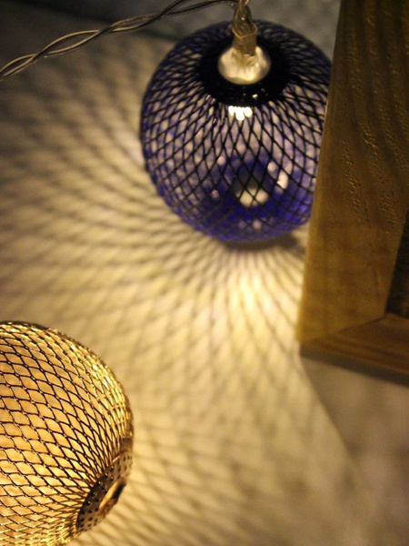 GIRLANDA LEDOWE LAMPKI KULE KOLOR COTTON METALOWE